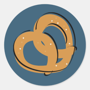 Bretzel-Drehung Runder Aufkleber