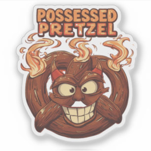 Bretzel Funny Halloween Pretzel Puff Aufkleber