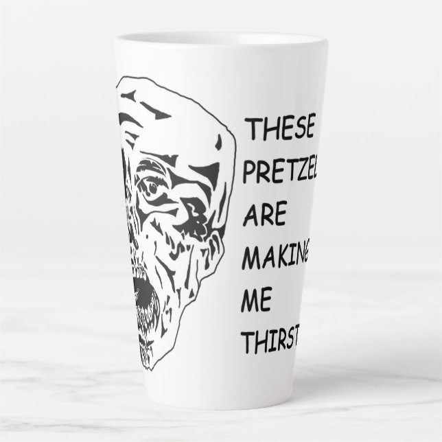 Bretzel-Gesichtspunkt-Tasse Milchtasse (Vorderseite)