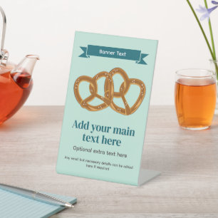Bretzel Party Thema - Salate Snacks und Ihr Text Sockelschild