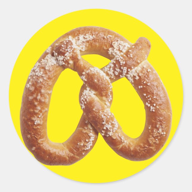 Bretzel Runder Aufkleber (Vorderseite)