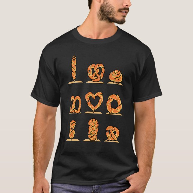 Bretzel-Yoga T-Shirt (Vorderseite)