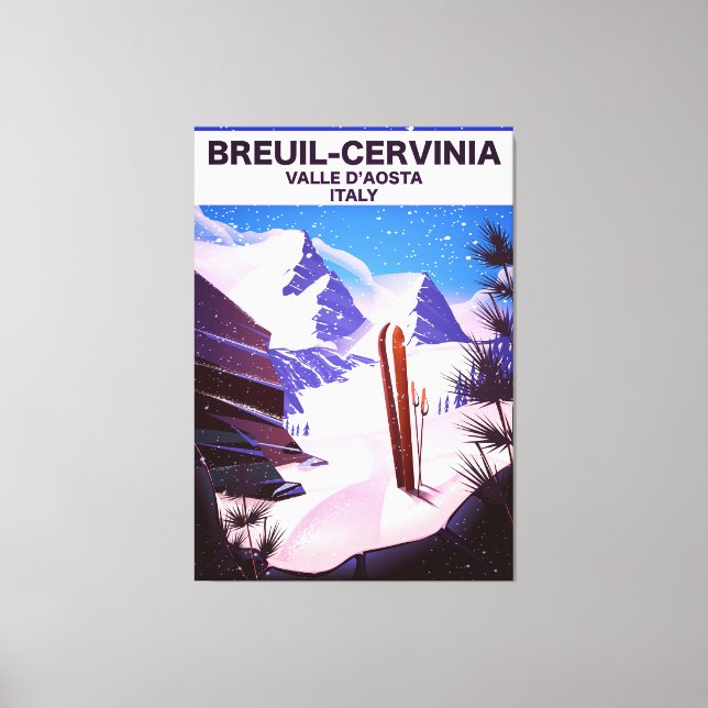 Breuil-Cervinia, Valle d’Aosta, italy, Skiposter Leinwanddruck (Vorderseite)