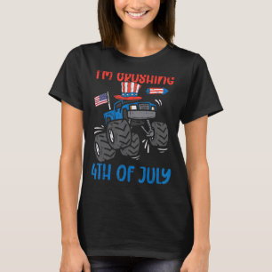 Breushing 4th July Monster Truck Boys Fourth Tod T-Shirt