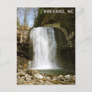 Brevard NC Looking Glass Falls Waterfall Postkarte