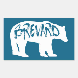 Brevard North Carolina Bear Rechteckiger Aufkleber