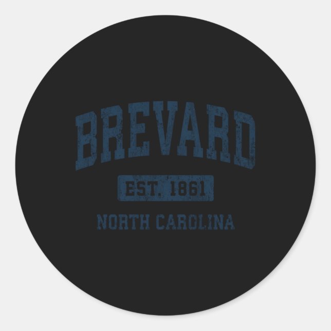 Brevard North Carolina Nc Athletic Sports Runder Aufkleber (Vorderseite)