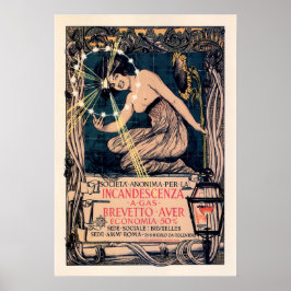 BREVETTO AUER Incandescenza Electric Alt Italienis Poster