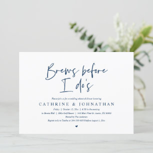 Brew, bevor ich es tue, Hochzeit Probe Dinner Invi Einladung