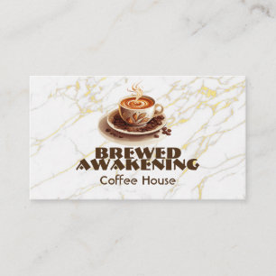 Brew Cup of Coffee Goldweißer Marmor Treuekarte