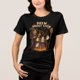 Brew Ghost Stew Hexenkaffee Cauldron Halloween Tri-Blend Shirt