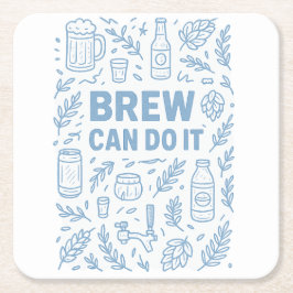 Brew kann es rechteckiger pappuntersetzer