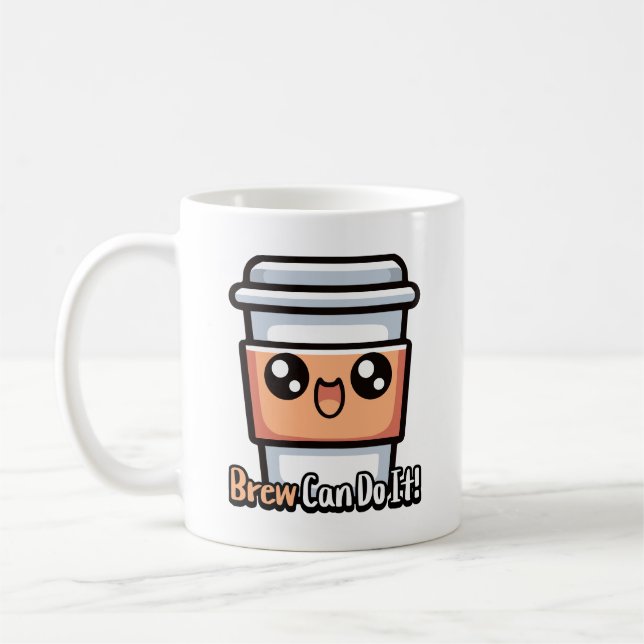 Brew kann es schaffen! Niedlicher Kaffeepull Kaffeetasse (Links)