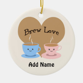 Brew-Liebe! Kaffee-Tassen Keramik Ornament