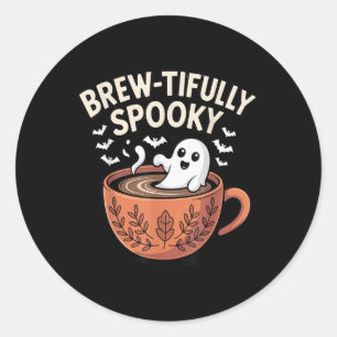 Brew-mütig Spuk ghoful-Kaffeehaus Runder Aufkleber