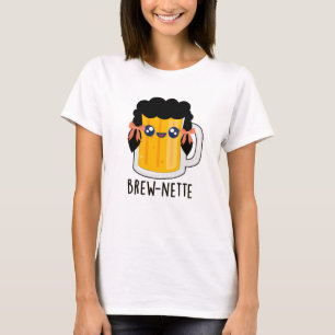 Brew-nette Funny Brünett Beer Pun T-Shirt