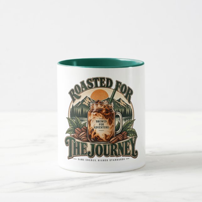 Brew Roam Repeat Vintage Eiskaffee Berg Tasse (Zentrum)