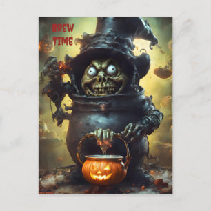 Brew Time AI Fantasy Digital Art Druck Gruselig  Postkarte