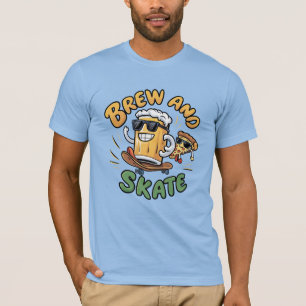 Brew und Skate Funny T - Shirt