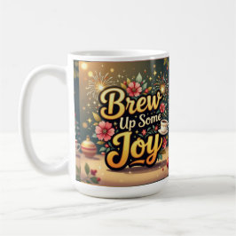 Brew up some joy frohe Weihnachten Kaffeetasse