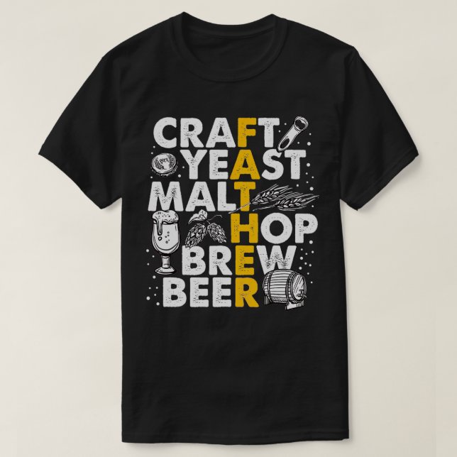 Brew Vater Ber Brewer Brewing Father Gift T-Shirt (Design vorne)