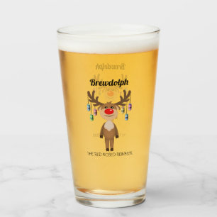 Brewdolph the Red Nosed Reinbeer Glas