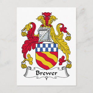 Brewer Familienwappen Postkarte