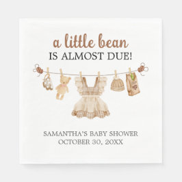 Brewing Coffee Baby Shower Serviette