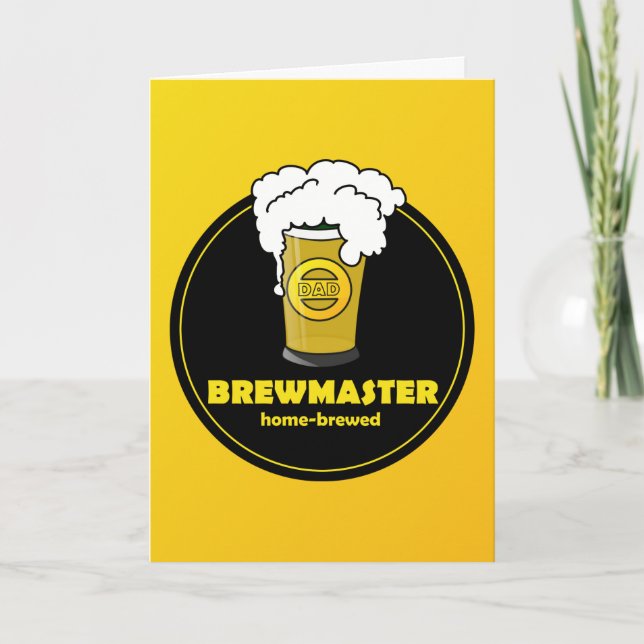 Brewmaster Beer Vathers Day Card Karte (Vorderseite)