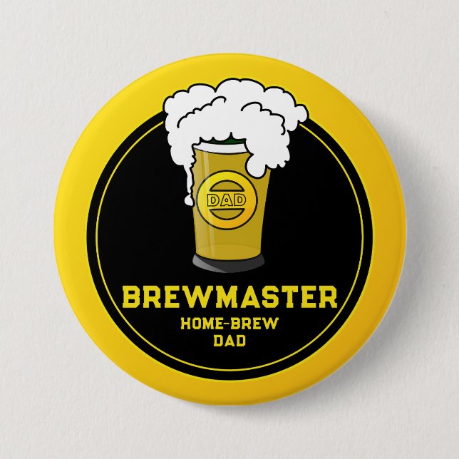 Brewmaster Beer Zuhause-brew Vater Button (Vorderseite)