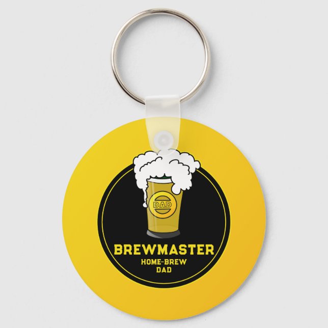 Brewmaster Beer Zuhause-brew Vater Schlüsselanhänger (Vorderseite)