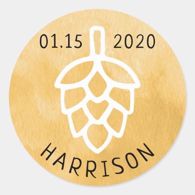 Brews, bevor ich Bier Hops Polterabend Runder Aufkleber (Vorderseite)