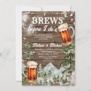 Brews, bevor ich das Probe-Dinner aus Wald mache Einladung