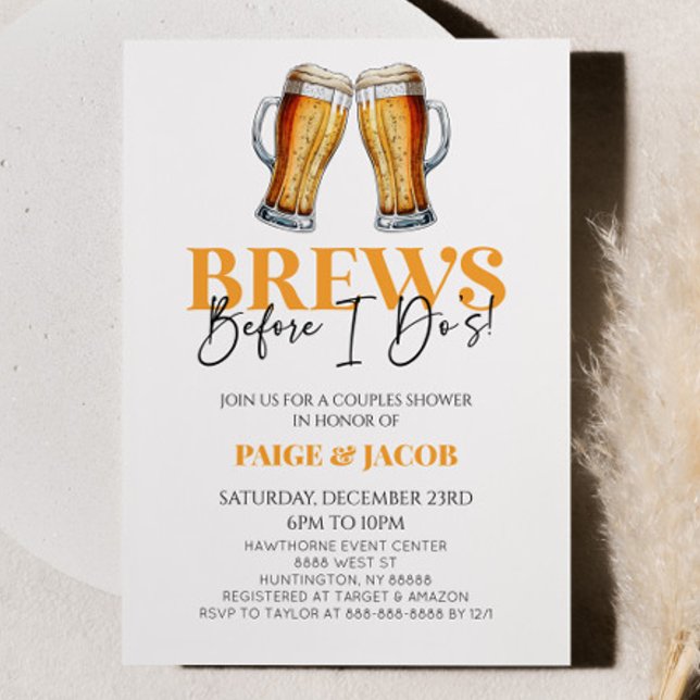 Brews, bevor ich es tue! Bier Wedding Couples Dusc Einladung (Von Creator hochgeladen)