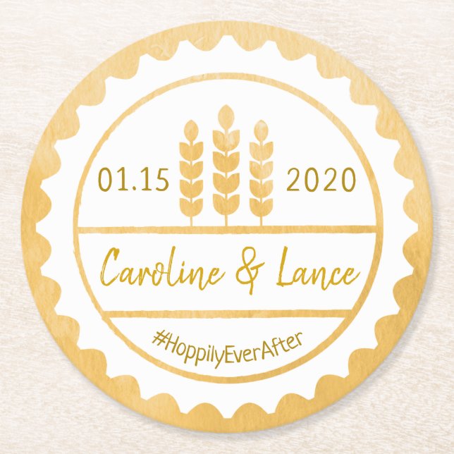 Brews, bevor ich es tue, Bierflasche Runder Pappuntersetzer (Vorderseite)