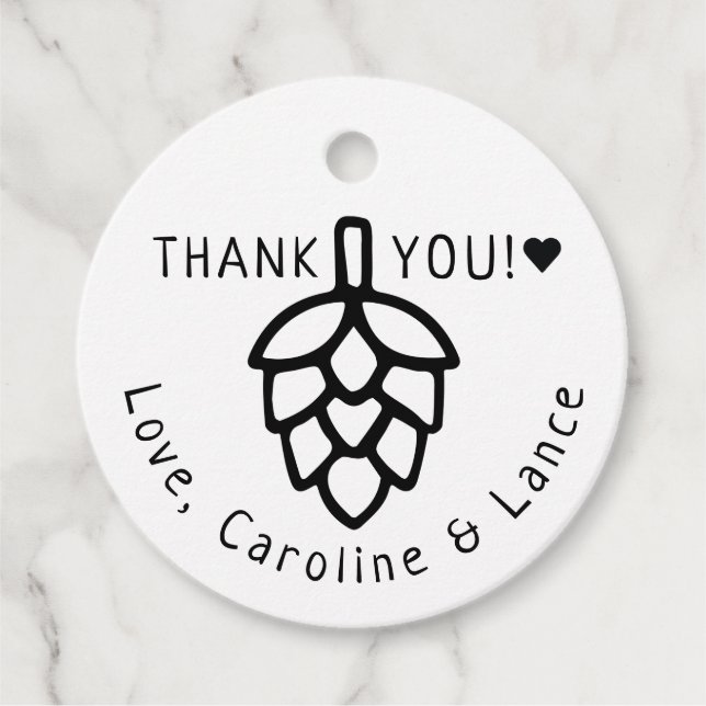 Brews Bevor ich tue, ist Bier Hops Kraft Polterabe Geschenkanhänger (Vorderseite)