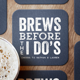 Brews vor der Hochzeit der Marine Rechteckiger Pappuntersetzer