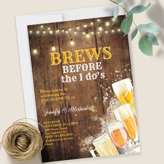 Brews vor der "I Do"-Engagement-Partei Einladung (Von Creator hochgeladen)