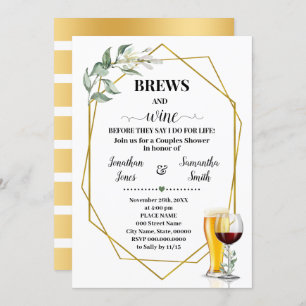 Brews & Wine bevor ich Grüne Brautparty mache Einladung