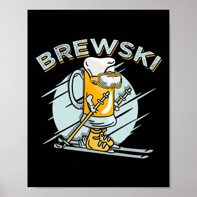 Brewski - Skibier für Wintersport Poster (Vorne)