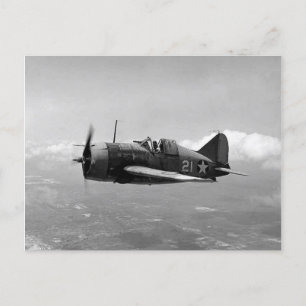 Brewster F2A Buffalo Postkarte
