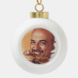 Brewster J. Schneeflocke gerahmter Weihnachtsschmu Keramik Kugel-Ornament