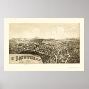 Brewster, NY panoramische Karte - 1887 Poster