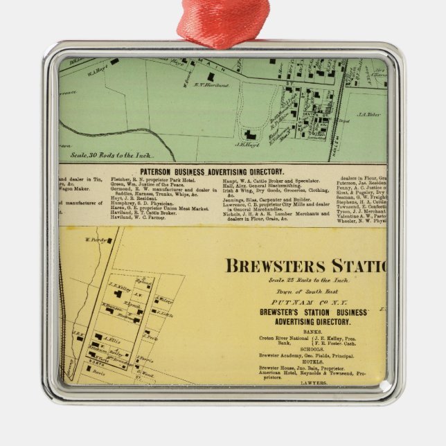Brewsters Sta., Patterson Silbernes Ornament (Vorne)