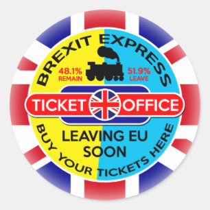 Brexit-Aufkleber Runder Aufkleber