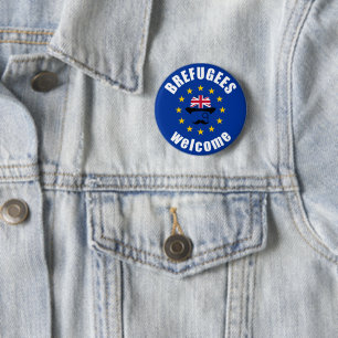 Brexit Brefugees Willkommen Button