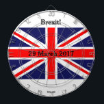 Brexit Briten Dartscheibe<br><div class="desc">Britischer Flaggenentwurf,  handgemalt und mit dem Datum des Auslösens Artikels 50 gedruckt.</div>