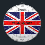 Brexit Briten Dartscheibe<br><div class="desc">Britischer Flaggenentwurf, handgemalt und mit dem Datum des Auslösens Artikels 50 gedruckt.</div>