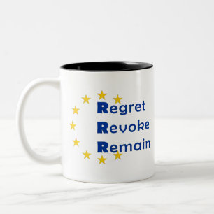 Brexit Entwurf Zweifarbige Tasse