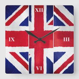 Brexit UK Quadratische Wanduhr